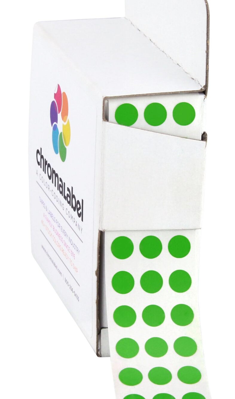 4427 1/4 Inch Round Colored Stickers, Easy to Write on Sticky Dots, Circle